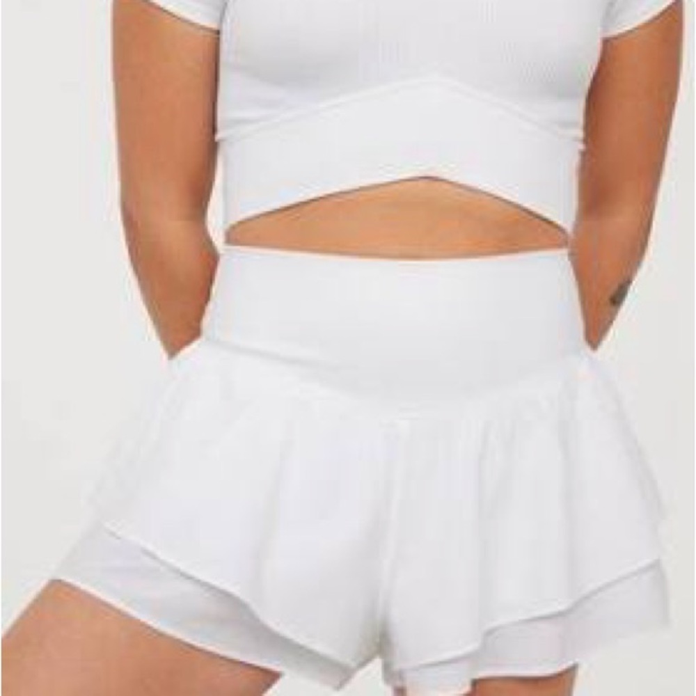 Aerie White Athletic Shorts